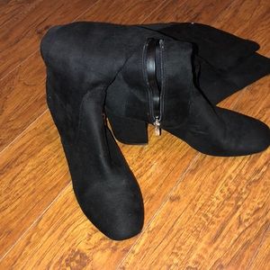 Black Suede Over the Knee Boots size 8